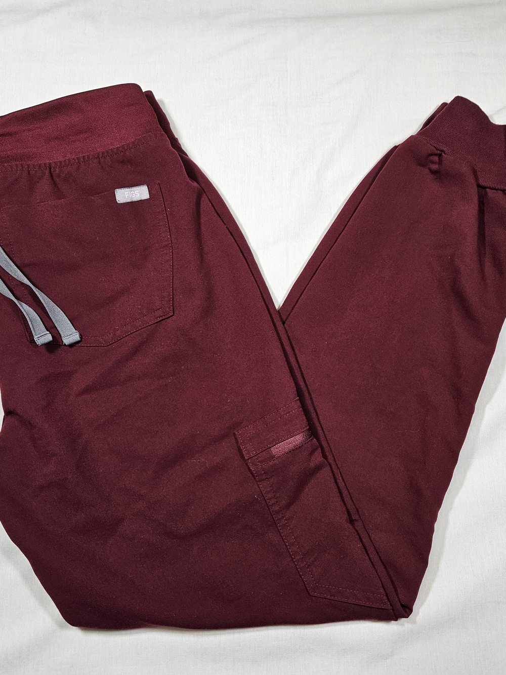 FIGS Zamora Jogger Scrub Pants Women's XS Burgundy Maroon W18SW2005 PO# 1618